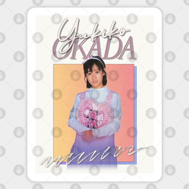 Yukiko Okada / Retro 80s Fan Design Sticker by DankFutura